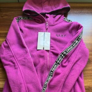 DKNY NWT Fleece Zippered Jacket Girls Size 10-12